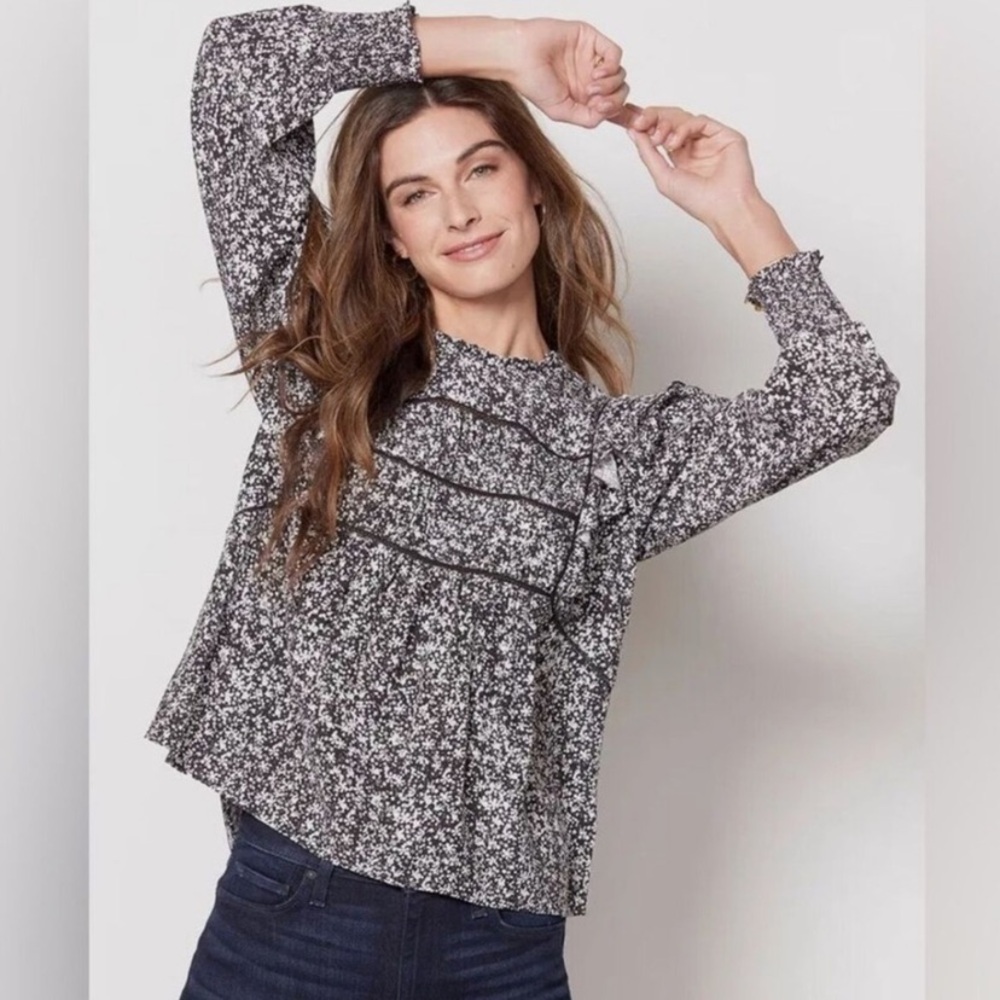 Rails Floral Ruffle Blouse Small - Picture 2 of 9